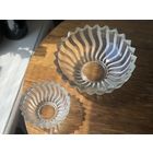 Салатница ваза для фруктов блюдо стекло Barolac Баролак Чехия 25 и 14см