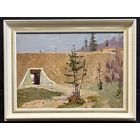 Данциг М.В "Дорога", 1960г. Картон, масло. Размер с рамой 65х85 см.