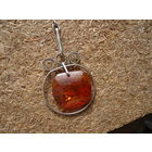 Кулон . Янтарь СССР. Мельхиор