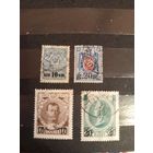 1916-17  Россия Загорский 136-139 цари гербы (4-3)