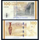 Дания 100 крон 2009 г. (2015 г.) (P-66d(1), UNC) [Jensen - Sorensen]