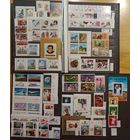 Марки КНДР 1987 года, абонемент, неполный годовой комплект чистых художественных марок, блоков, сцепок и МЛ на тему фауна, флот, авиация, поезда, каталог Mi 167,3 евро