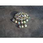 Брошь  - Aurora Borealis с семью подвесками -"Яблонец" Чехословакия - 60-ые годы в отличном состоянии. Винтаж.