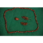 Бусы  + серьги + кулон  ( Авантюрин )   35 см