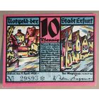 Германия, нотгельды, 10 пфеннигов 1921 год, Эрфурт (Erfurt), 344.6 (каталог FOX NOTES)