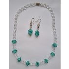 Бусы и серьги. Чешское стекло. Ожерелье. Набор. Сияющие шарики. 70-е годы,  Чехословакия