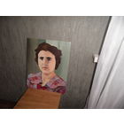 Картина Портрет Люды,худ.Соколовский 80-е г.картон/масло.С рубля