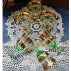 Рюмки ,цветное стекло с позолотой СССР