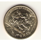 1 доллар США 2025 г., Американские инновации. Космический центр в Техасе. "D".