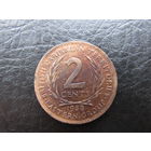 Восточные Карибы. 2 цента, 1958. С 20 копеек. Распродажа коллекции. Смотрите другие лоты.