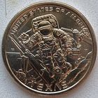 США 1 доллар 2025 г. Штат Техас. Космический центр Джонсона. Космонавт. Американские Инновации P + D. Цена за 1 шт.