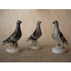 Три фарфоровые статуэтки "Голуби". Германия, вторая половина прошлого века.