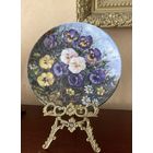 Тарелка коллекционная Анютины Глазки Германии винтаж