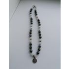 Бусы, коралл, натуральный камень, подвеска серебро