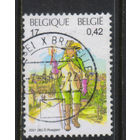 Бельгия Кор 2001 День письма  Международная филвыставка Belgica 01 Пеший почтальон Вид Брюсселя #3048
