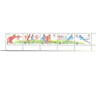 СССР. Спорт Сцепка 5 марок 1990. Чемпионат мира по футболу ''Италия-90''. ** (А)