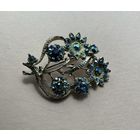 Брошь Василек Аврора Бореалис Англия 60-е