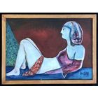 Акулов В.И. "Ню", холст, масло. Размер 50х70 см.