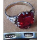 Кольцо 875 пробы со звездой