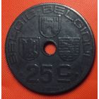 13-07 Бельгия, 25 сантимов 1946 г. (Фламандский тип)