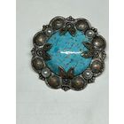 Брошь 30-х гг,вставка Peking Glass Jewelry