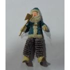 Ёлочная игрушка "Дровосек" 70-е годы ГДР. Длина 11.5 см.