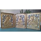 Складень Деисус, эмали.