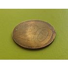 Республика Беларусь (РБ). 20 копеек 2009. Брак или ОчУмелые ручки? Но смотрится интересно и необычно. Овальная, гладкие поверхности аверса и реверса. Торг.