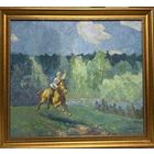 Козловский А.С "Пейзаж", 1968г. Холст, масло. Размер с рамой 92,5х82,5 см.