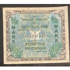 Банкнота 1/2 марки 1944 года Германия Оккупация Союзными войсками