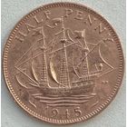 Великобритания 1/2 пенни 1945 г.