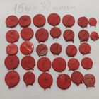 Красные, керамические конденсаторы КМ (дисковые),32,шт., 15 грамм...