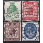 5.Br. Великобритания. Георг V. 9 Конгресс Всемирного почтового союза в Лондоне. 1929 г. Mi.##170x-173x.