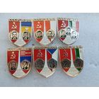Набор значков. Интеркосмос. Совместные полёты в космос.