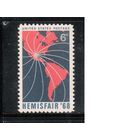 США-1968, (Мих.946),  *  ,  Карта (одиночка)