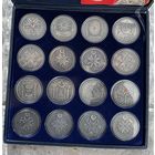 Праздники и обряды белорусов 20 рублей, серебро. Набор из 8 серебряных монет Купалье, Коляды, Пасха, Богач, Троица, Масленица, Деды, Спасы. 2004-2009 г.