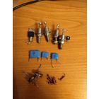 СССР Радиодетали тиристор ку202м1 ? диоды кд202к 4 шт полевые транзисторы ? 2 шт конденцаторы 33nj  220nk 10nj и другие радиодетали все на фото