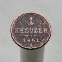 Австрия 1 крейцер 1851