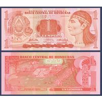 Гондурас, 1 лемпира 2010 г., P-89b (EL, вождь Лемпира), UNC