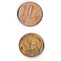 Бразилия 10 сентаво 1998 год