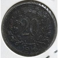 Австрия 20 геллера 1916 год