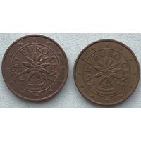 Австрия 2 евроцента 2008 г. Цена за 1 шт.