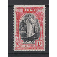 Тонга 1944** 1d Королева Салоте из династии Тупоу, 25 лет вступления на престол Mi#82