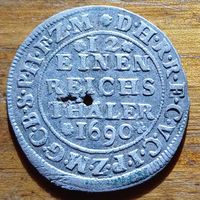 12 часть талера 1690 год