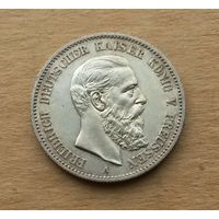 Германская империя/Пруссия, 2 марки 1888 г., серебро 0.900, Фридрих III (март-июнь 1888 года)