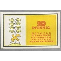 Нотгельд 20 пфеннигов 1921 год. Остерхорн. Веймарская республика