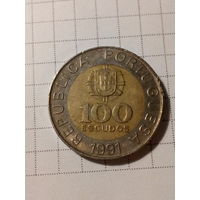 100 эскудо Португалия 1991 год