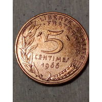 5 сантимов Франка 1966 год