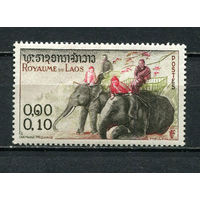 Лаос - 1958 - Азиатский слон 10С - [Mi.74] - 1 марка. MNH.  (Лот 27HB)-T4P48