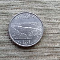 Werty71 США 1 квотер 25 центов 2005 Западная Вирджиния Мост